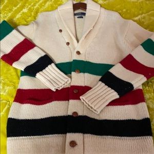 Vintage Ralph Lauren Men's Stripe Cardigan
